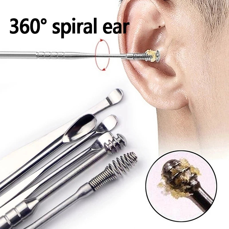 6pc Stainless Steel Earpick Wax Remover