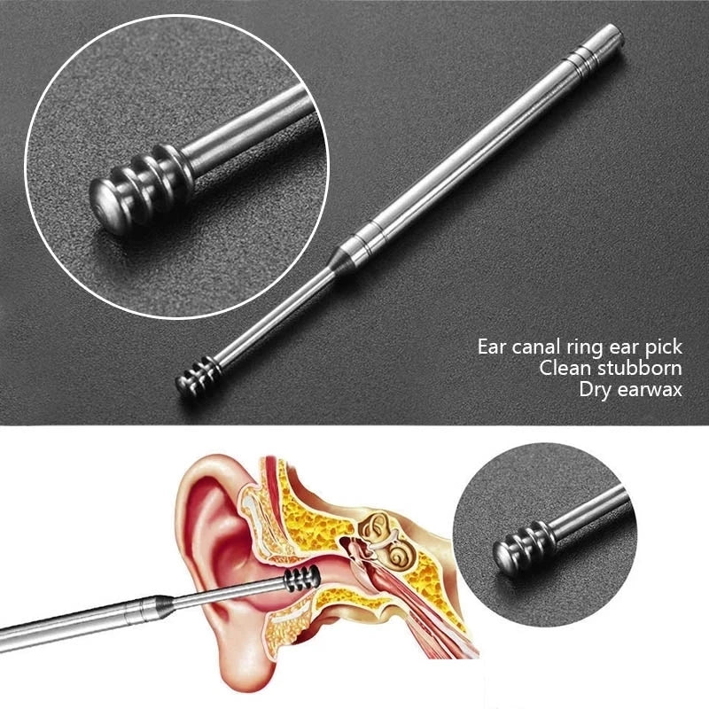 6pc Stainless Steel Earpick Wax Remover