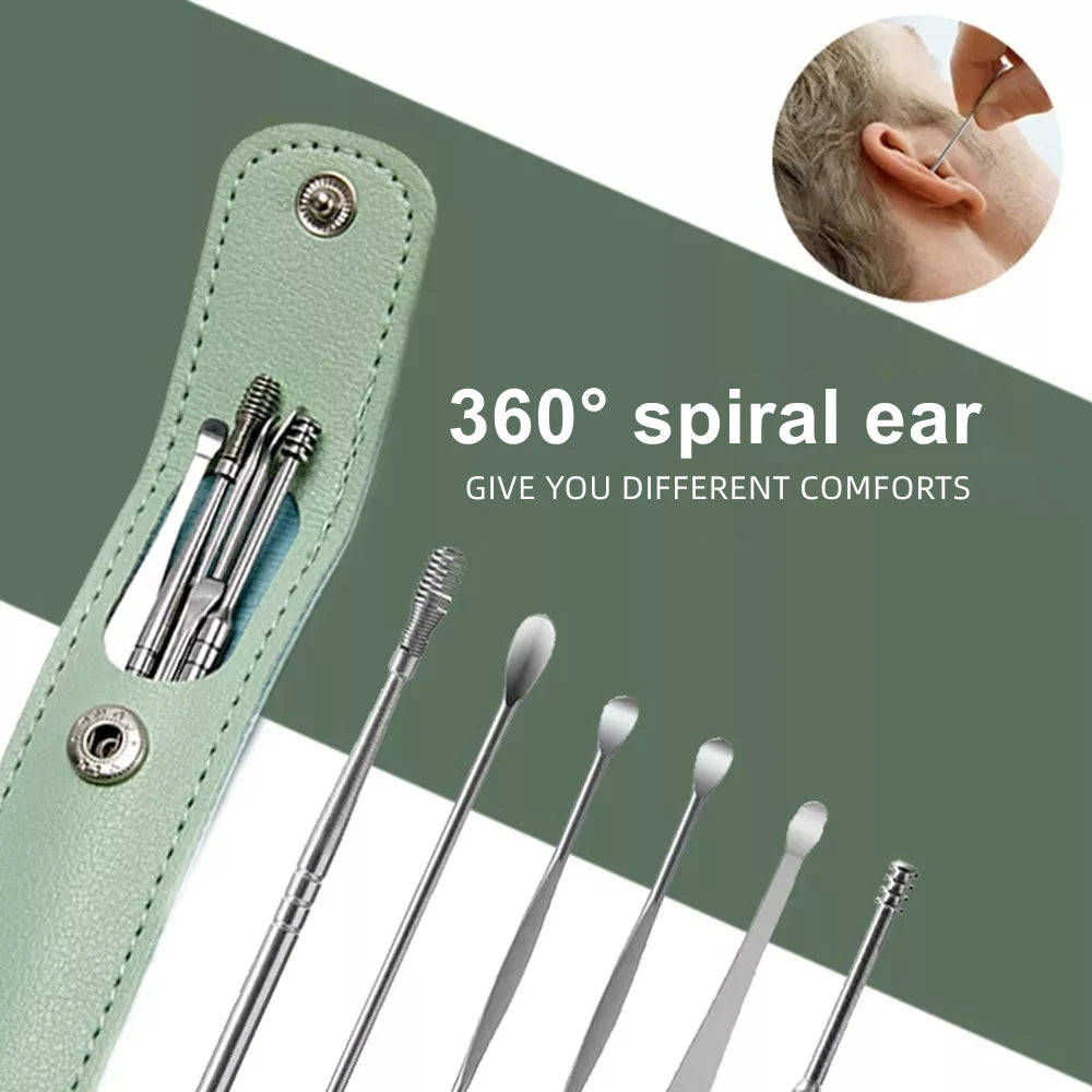 6pc Stainless Steel Earpick Wax Remover